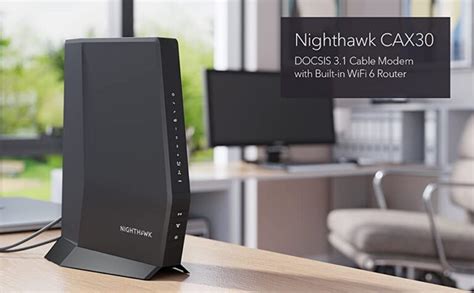 Netgear cax30 - NETGEAR - Nighthawk CAX30 AX2700 Connection issues. 2022-11-25 02:33 PM. I’ve owned a NetGear Nighthawk CAX-30 Modem/Router for 6 months. It’s been pretty much trouble-free during this time with only the occasional need to reboot because of video call freezing. Recently, I began to experience more significant problems with both wired (Smart ...
